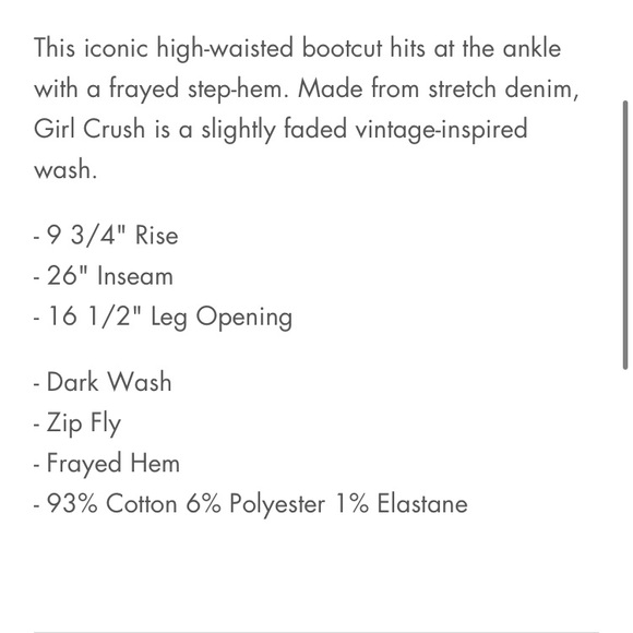 MOTHER INSIDER CROP STEP FRAY IN GIRL CRUSH HIGH WAISTED RAW HEM STRETCH DENIM - Picture 5 of 14